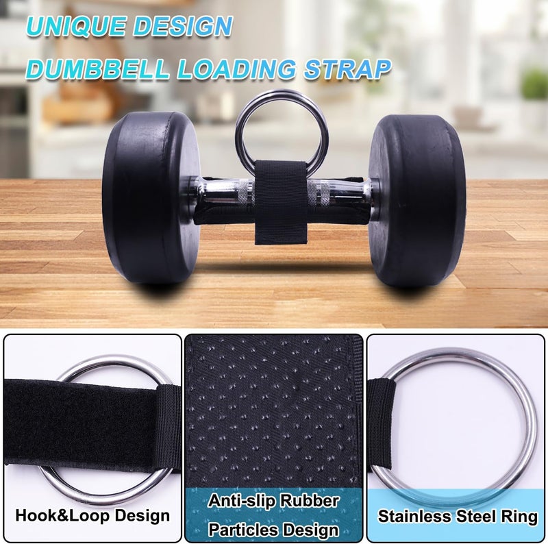 J Bryant Loading Dumbbells Strap for Dip Belt Squat Pull-up,Load Dumbbells Kettlebells on Barbells Weightlifting Accessory - Image 3